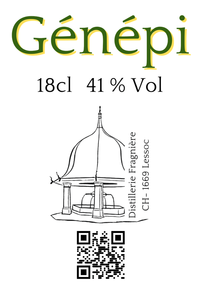Génépi 18 cl 41% vol. En flasque