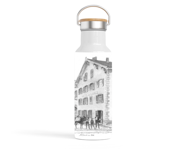 Bouteille isotherme en inox avec couvercle en bambou GCI