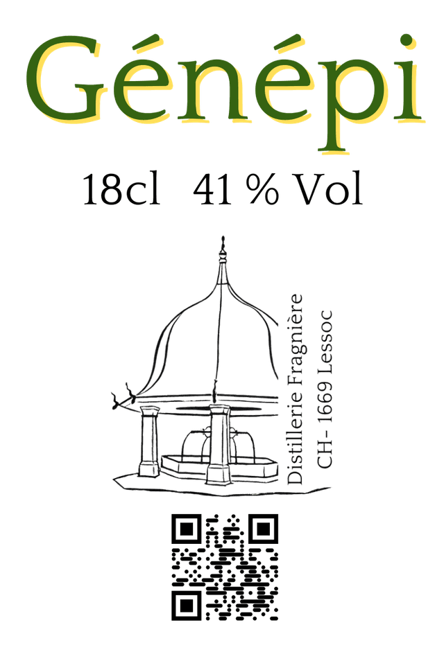Génépi 18 cl 41% vol. En flasque